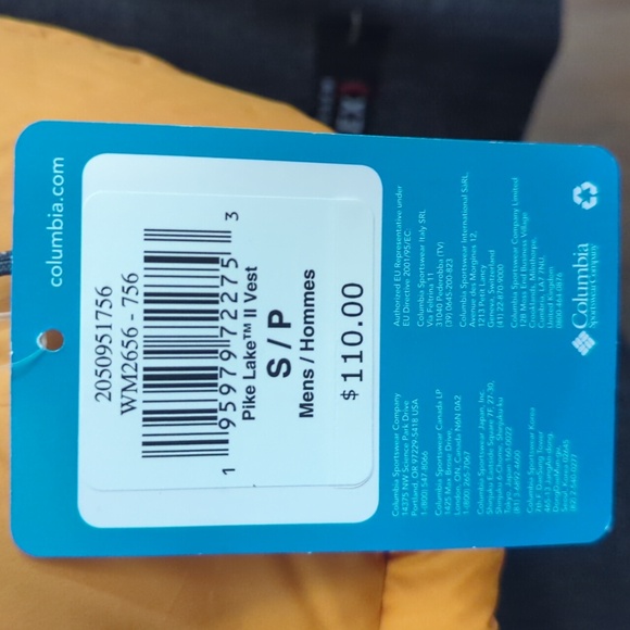 Columbia Black and Yellow Puffer Vest - Picture 4 of 4